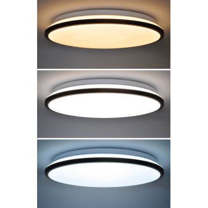 LED Plafon ściemnialny JAMIL LED/48W/230V 3000-6500K czarny + zdalne sterowanie