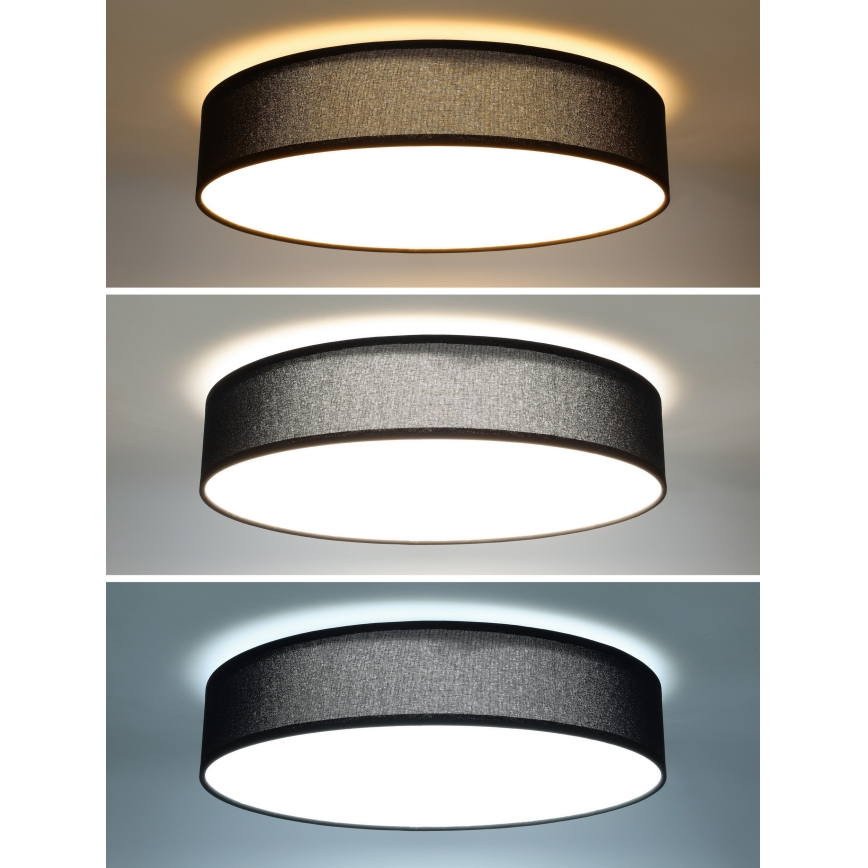 LED Plafon ściemnialny PENLEY LED/48W/230V 3000-6500K śr. 40 cm czarny + pilot zdalnego sterowania