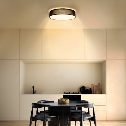 LED Plafon ściemnialny PENLEY LED/48W/230V 3000-6500K śr. 40 cm czarny + pilot zdalnego sterowania