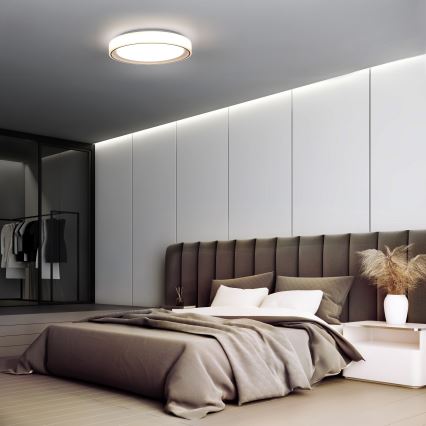 LED RGB Plafon ściemnialny FLOCO LED/30W/230V 3000-6500K + RGB/6W śr. 40cm + Pilot zdalnego sterowania