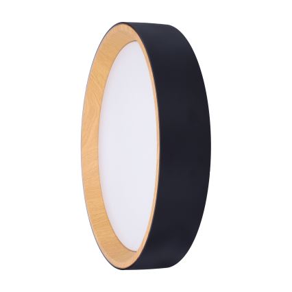 LED Plafon ściemnialny LARIOS LED/48W/230V 3000-6500K śr. 39 cm czarny + pilot zdalnego sterowania