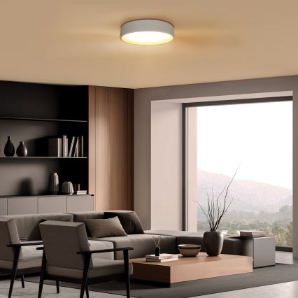 LED Plafon ściemnialny LARIOS LED/48W/230V 3000-6500K śr. 39 cm biały + pilot zdalnego sterowania