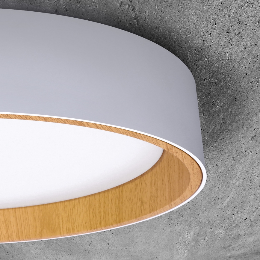 LED Plafon ściemnialny LARIOS LED/48W/230V 3000-6500K śr. 39 cm biały + pilot zdalnego sterowania