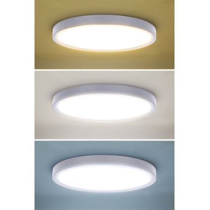LED Plafon ściemnialny ESTELA LED/36W/230V śr. 30 cm biały + pilot zdalnego sterowania
