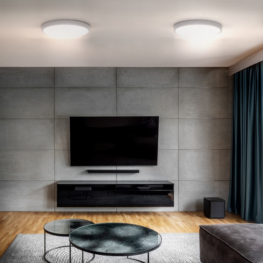 LED Plafon ściemnialny ESTELA LED/36W/230V śr. 30 cm biały + pilot zdalnego sterowania