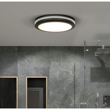 LED Ściemnialny plafon zewnętrzny LED/36W/40W/44W/230V 3000/4000/6500K IP65 czarny