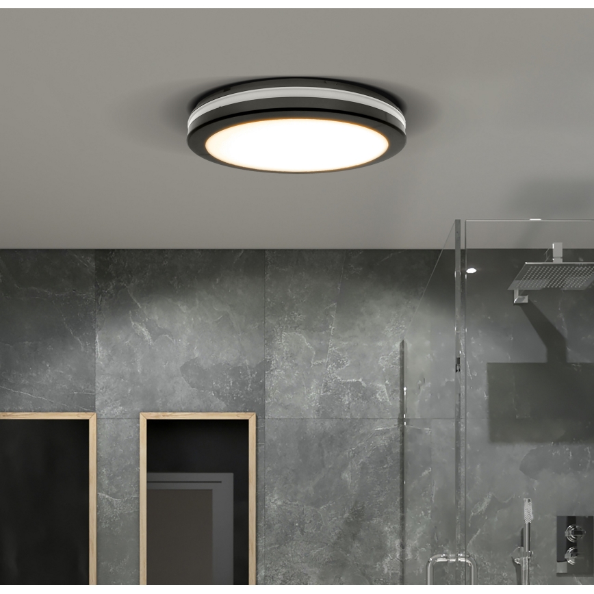 LED Ściemnialny plafon zewnętrzny LED/36W/40W/44W/230V 3000/4000/6500K IP65 czarny