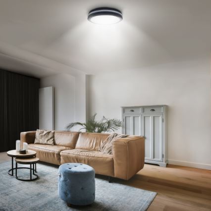 LED Ściemnialny plafon zewnętrzny LED/36W/40W/44W/230V 3000/4000/6500K IP65 czarny
