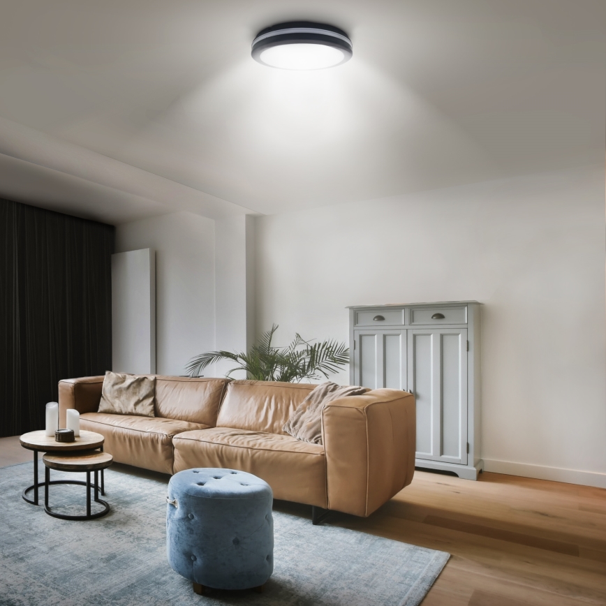 LED Ściemnialny plafon zewnętrzny LED/36W/40W/44W/230V 3000/4000/6500K IP65 czarny