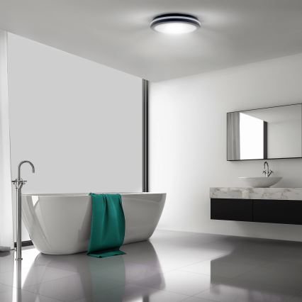 LED Ściemnialny plafon zewnętrzny LED/36W/40W/44W/230V 3000/4000/6500K IP65 czarny