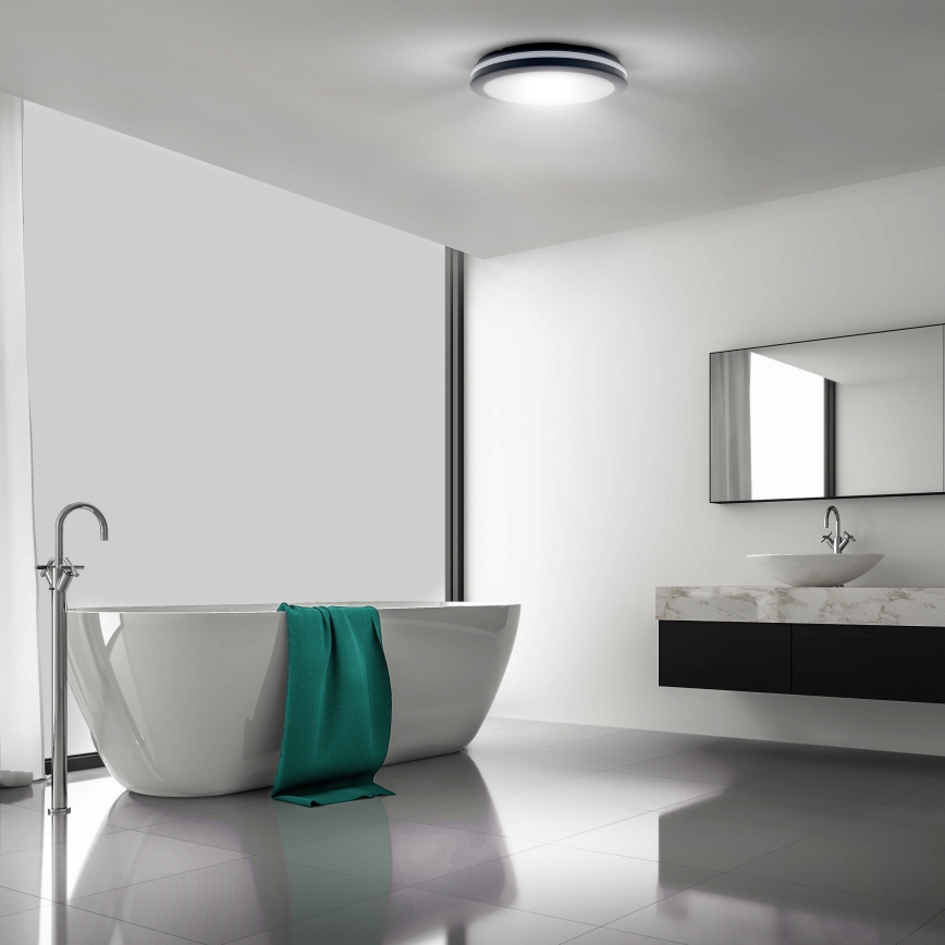 LED Ściemnialny plafon zewnętrzny LED/36W/40W/44W/230V 3000/4000/6500K IP65 czarny