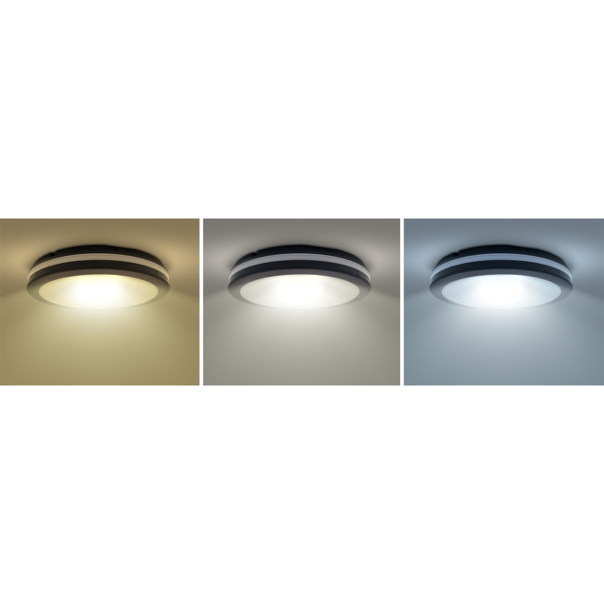 LED Ściemnialny plafon zewnętrzny LED/36W/40W/44W/230V 3000/4000/6500K IP65 czarny