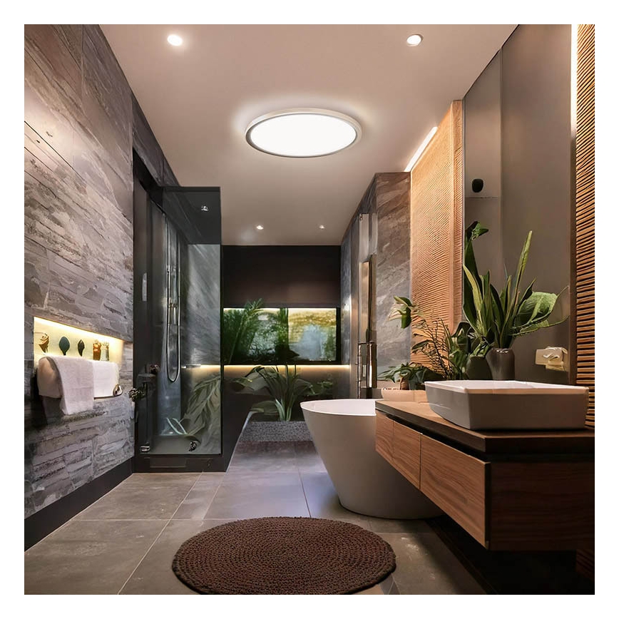 Plafon łazienkowy LED ACATE/24W/230V 3000/4000/6000K Ø 29,3 cm IP54