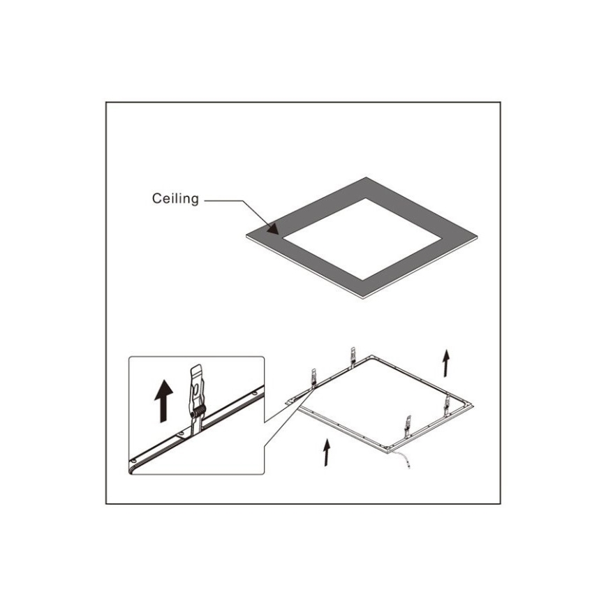SADA Klamer montażowych do montażu paneli LED 595x595mm