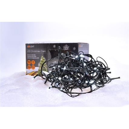 LED Świąteczny łańcuch zewnętrzny 100xLED/230V 10m IP44 zimna biała