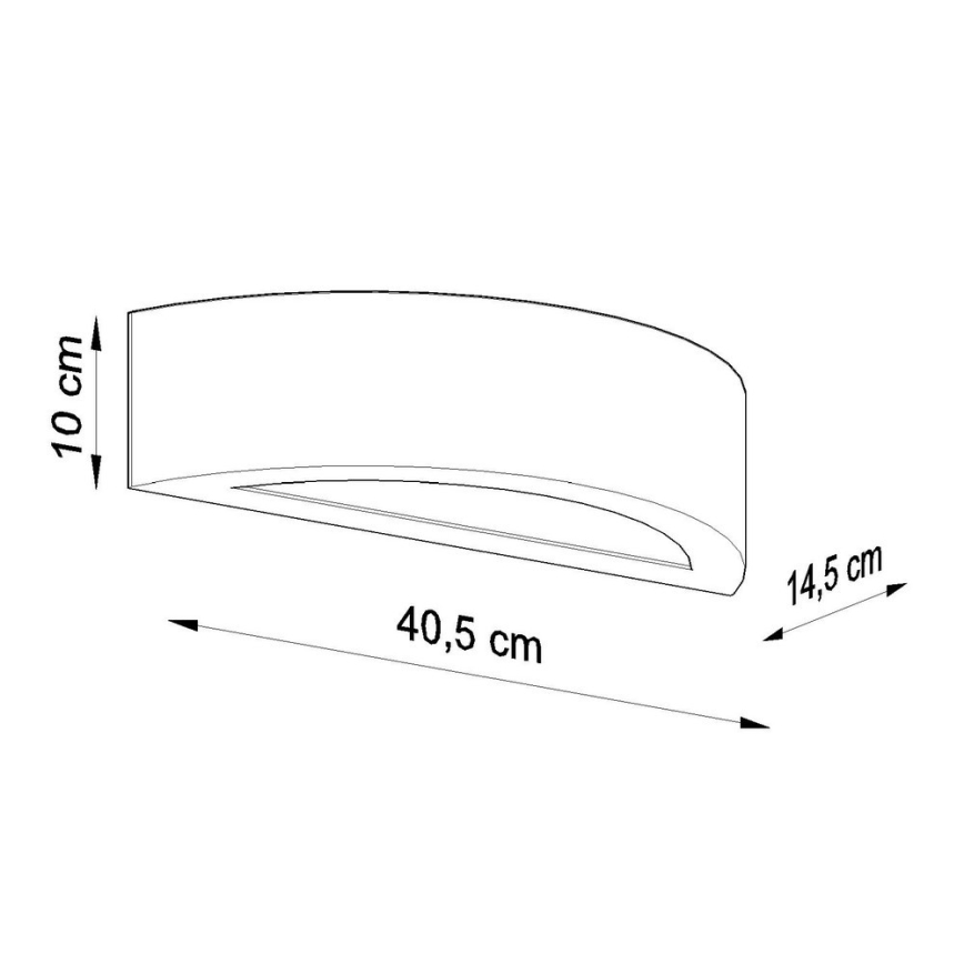 Kinkiet ATENA 1xE27/60W/230V 40,5 cm biały