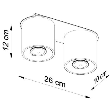 Oświetlenie punktowe ORBIS 2 2xGU10/40W/230V czarne