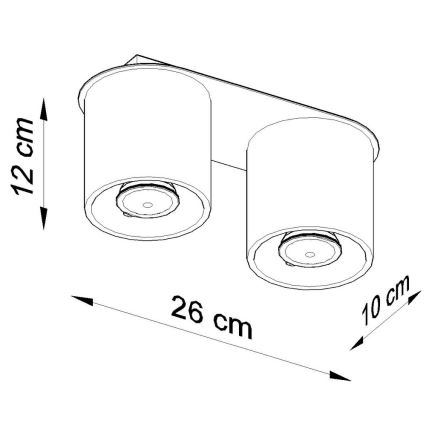 Oświetlenie punktowe ORBIS 2 2xGU10/40W/230V szare