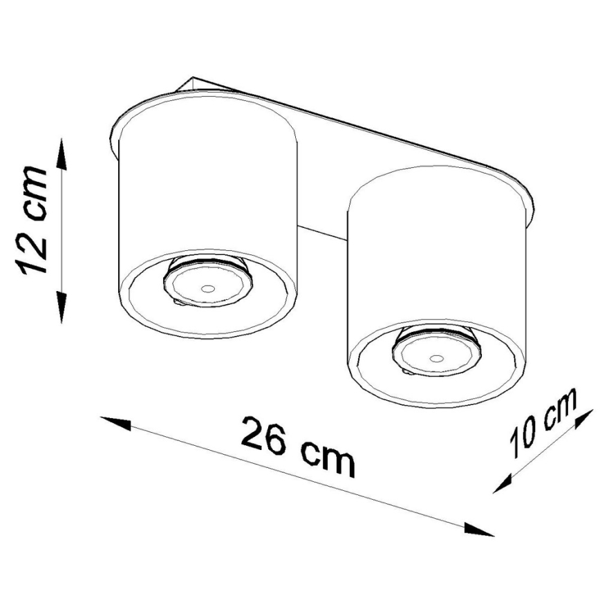 Oświetlenie punktowe ORBIS 2 2xGU10/40W/230V szare