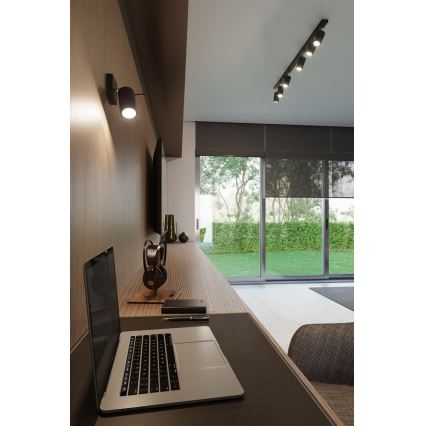Sollux SL.0094 - Plafon RING 4 4xGU10/40W/230V czarny