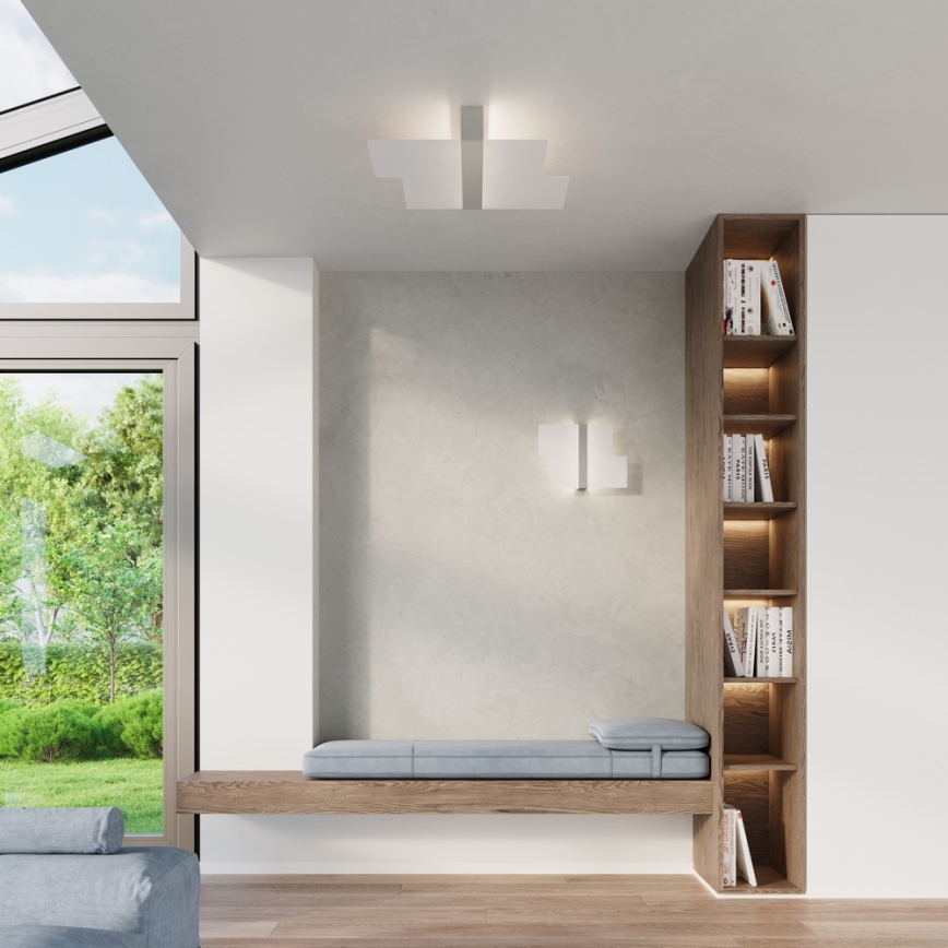 Lampa sufitowa MASSIMO 2xE27/60W/230V biała/chrom błyszczący