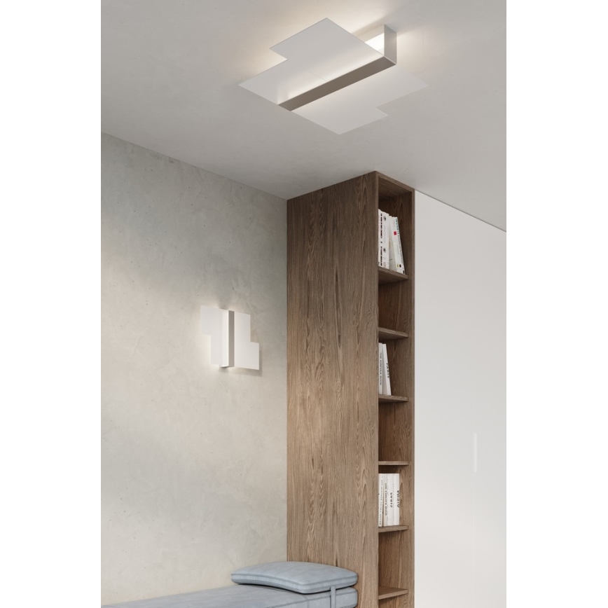 Lampa sufitowa MASSIMO 2xE27/60W/230V biała/chrom błyszczący