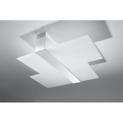 Lampa sufitowa MASSIMO 2xE27/60W/230V biała/chrom błyszczący