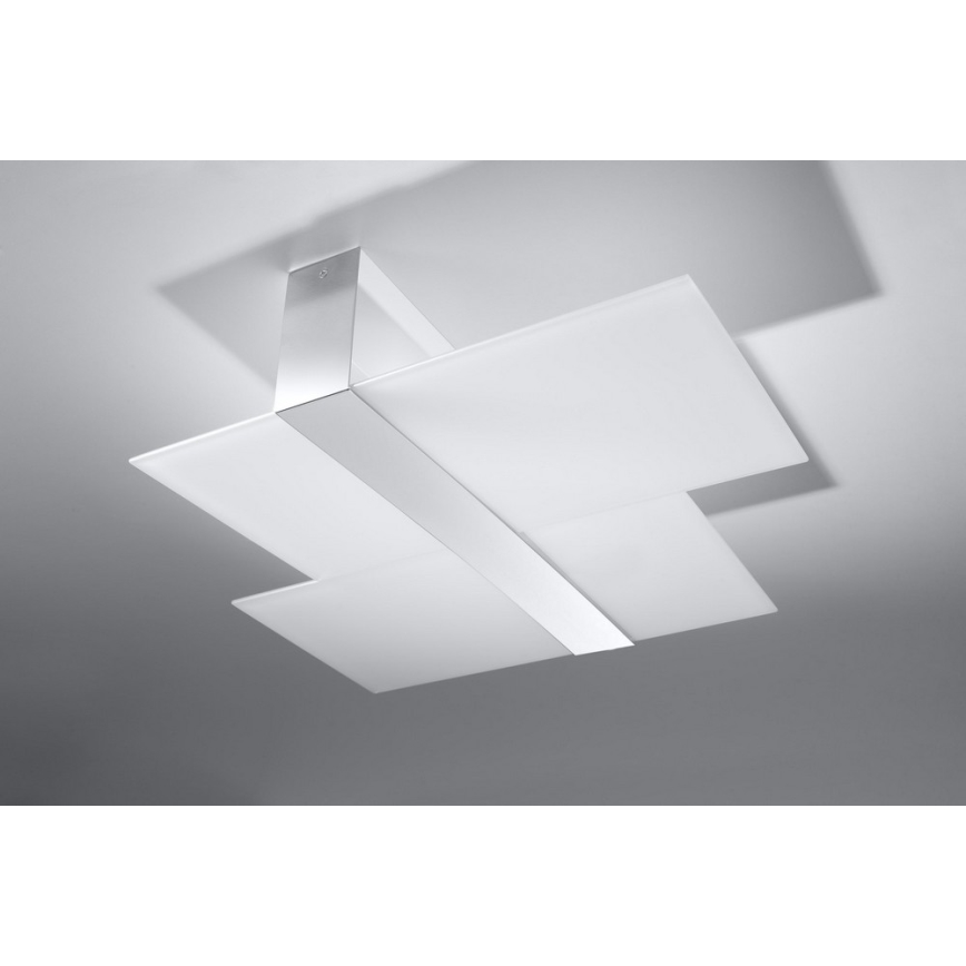 Lampa sufitowa MASSIMO 2xE27/60W/230V biała/chrom błyszczący