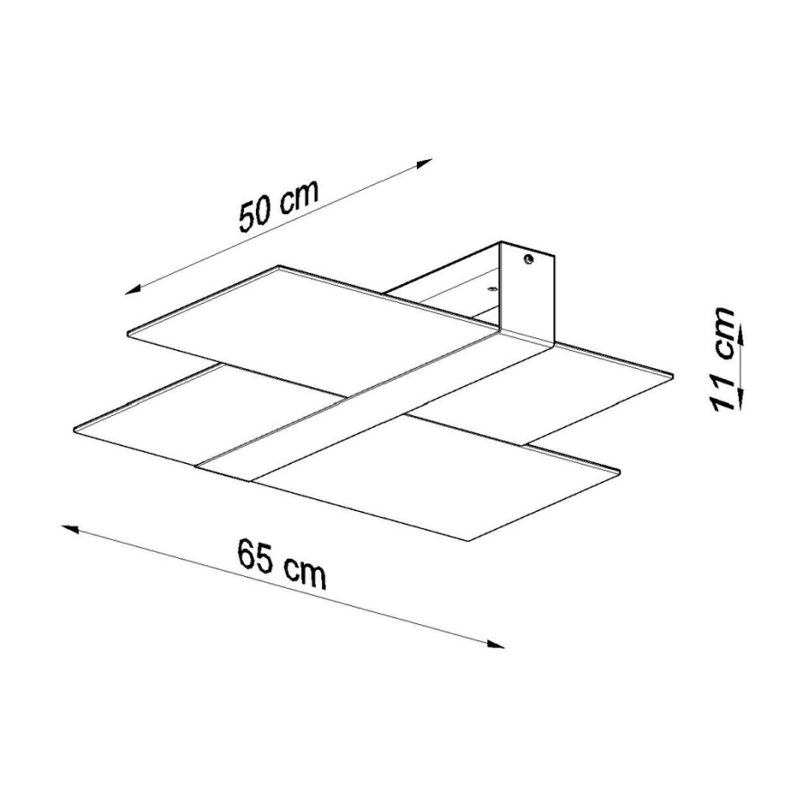 Lampa sufitowa MASSIMO 2xE27/60W/230V biała/chrom błyszczący