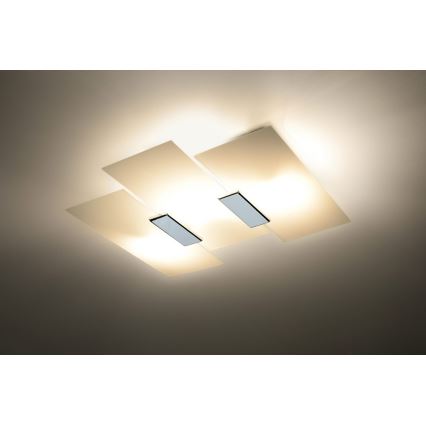Lampa sufitowa FABIANO 3xE27/60W/230V biała/chrom błyszczący