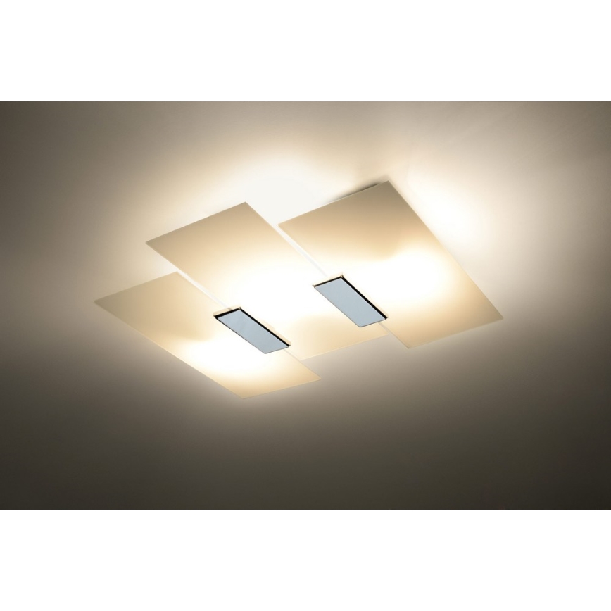 Lampa sufitowa FABIANO 3xE27/60W/230V biała/chrom błyszczący