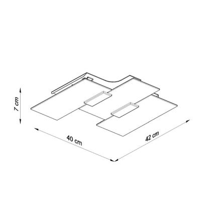 Lampa sufitowa FABIANO 3xE27/60W/230V biała/chrom błyszczący