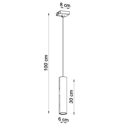 Żyrandol na lince LAGOS 1 1xGU10/40W/230V biały