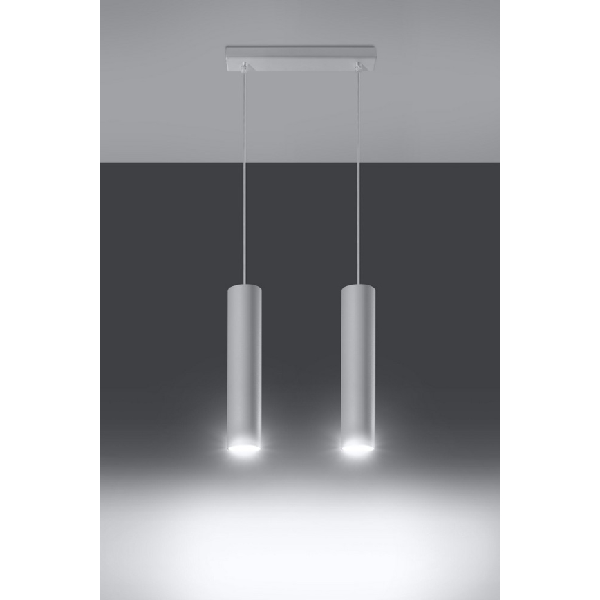 Żyrandol na lince LAGOS 2 2xGU10/10W/230V biały