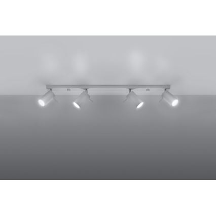Oświetlenie punktowe RING 4L 4xGU10/10W/230V biały