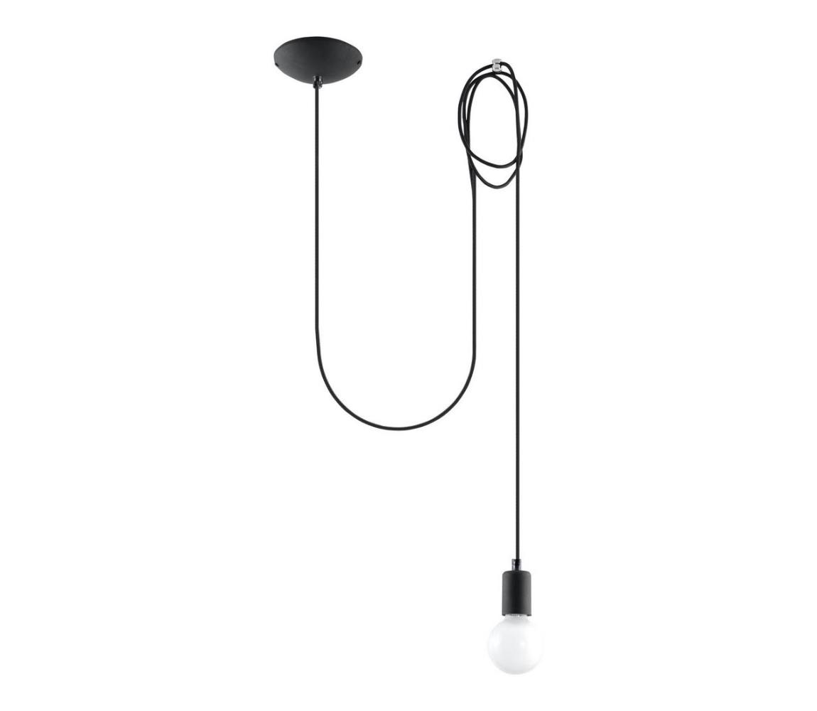SL.0369 - Żyrandol na lince EDISON 1 1xE27/60W/230V pająk czarny
