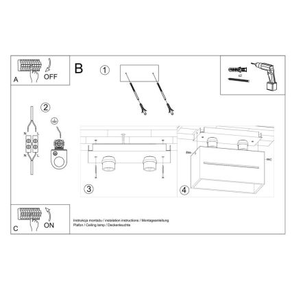 Lampa sufitowa LOBO 2xG9/40W/230V biała