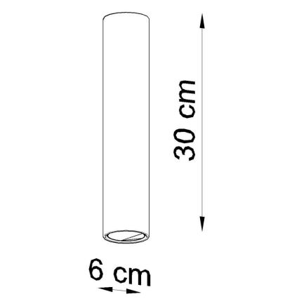 Oświetlenie punktowe LAGOS 1xGU10/10W/230V 30 cm białe