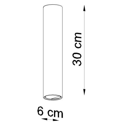 Oświetlenie punktowe LAGOS 1xGU10/40W/230V 30 cm czarne