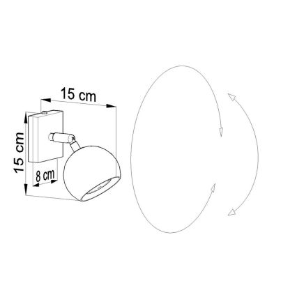 Kinkiet punktowy OCULARE 1xGU10/10W/230V