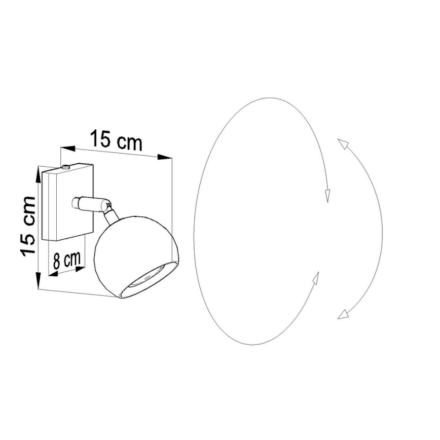 Kinkiet punktowy OCULARE 1xGU10/10W/230V