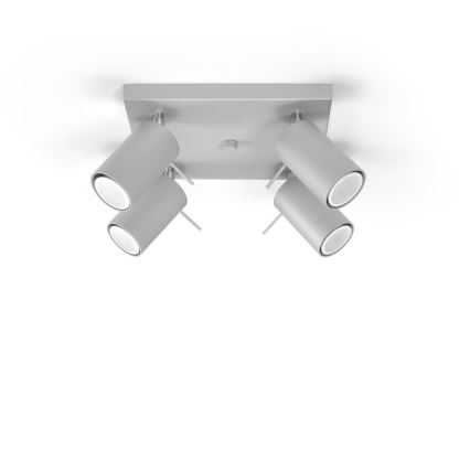 Oświetlenie punktowe sufitowe RING 4xGU10/10W/230V