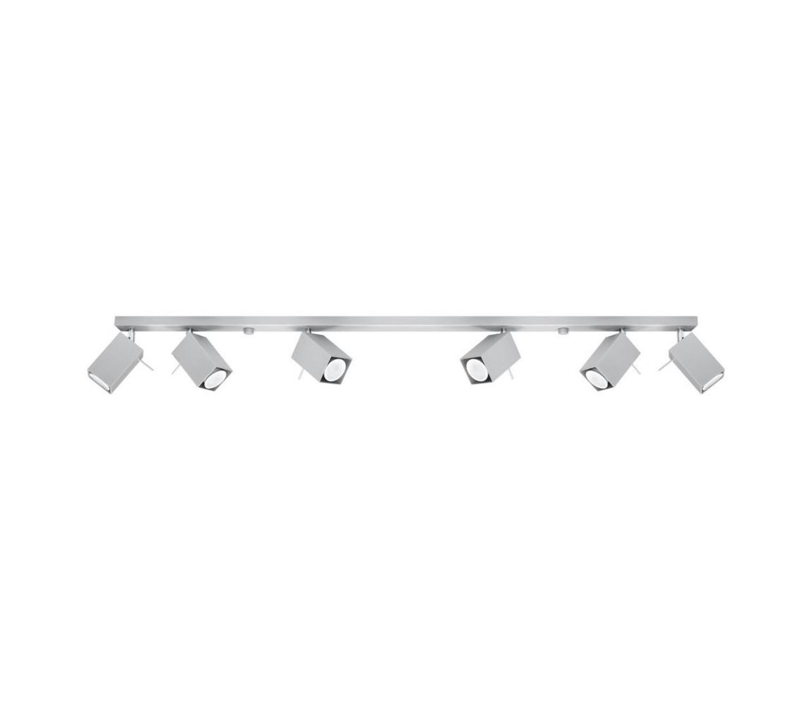 SL.0462 - Oświetlenie punktowe MERIDA 6xGU10/40W/230V szare