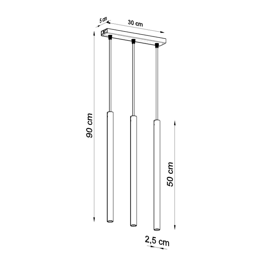 Żyrandol na lince PASTELO 3xG9/8W/230V biały