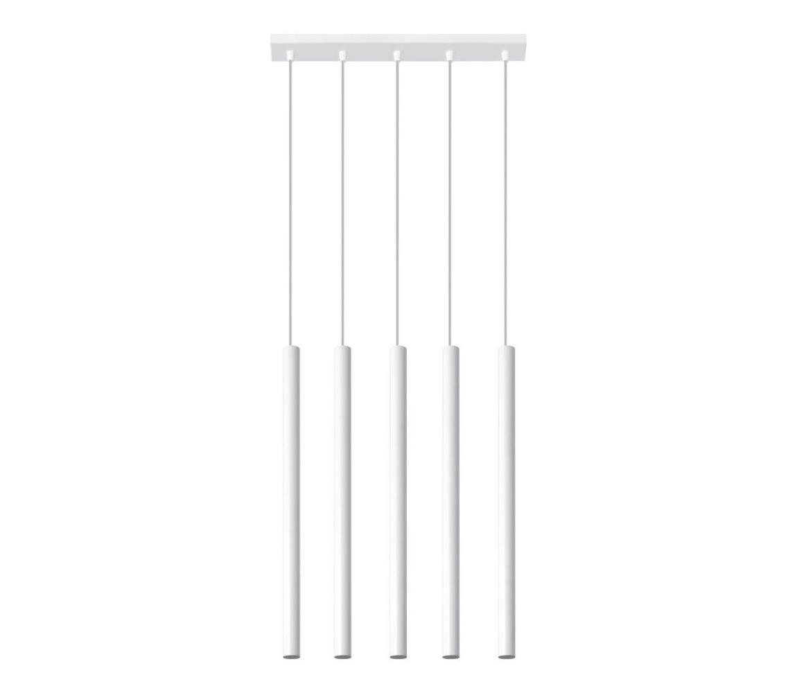 SL.0468 - Żyrandol na lince PASTELO 5xG9/8W/230V biały