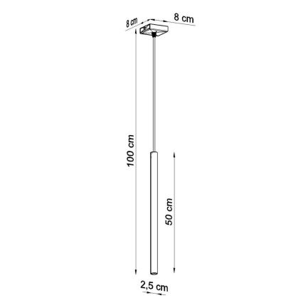 Żyrandol na lince PASTELO 1xG9/8W/230V czarny