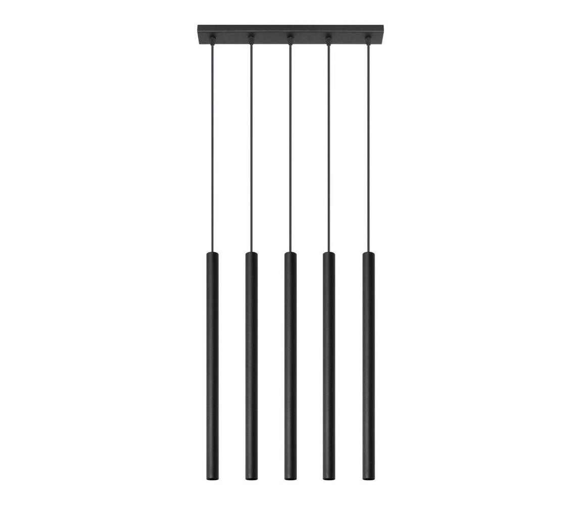 SL.0472 - Żyrandol na lince PASTELO 5 5xG9/8W/230V czarny