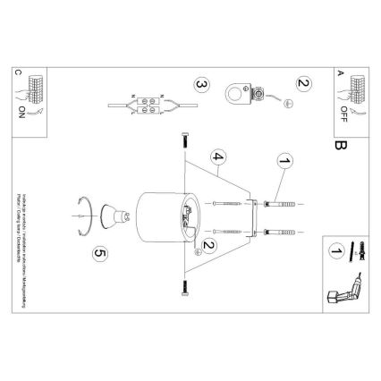 Plafon ORBIS 1xGU10/40W/230V beton