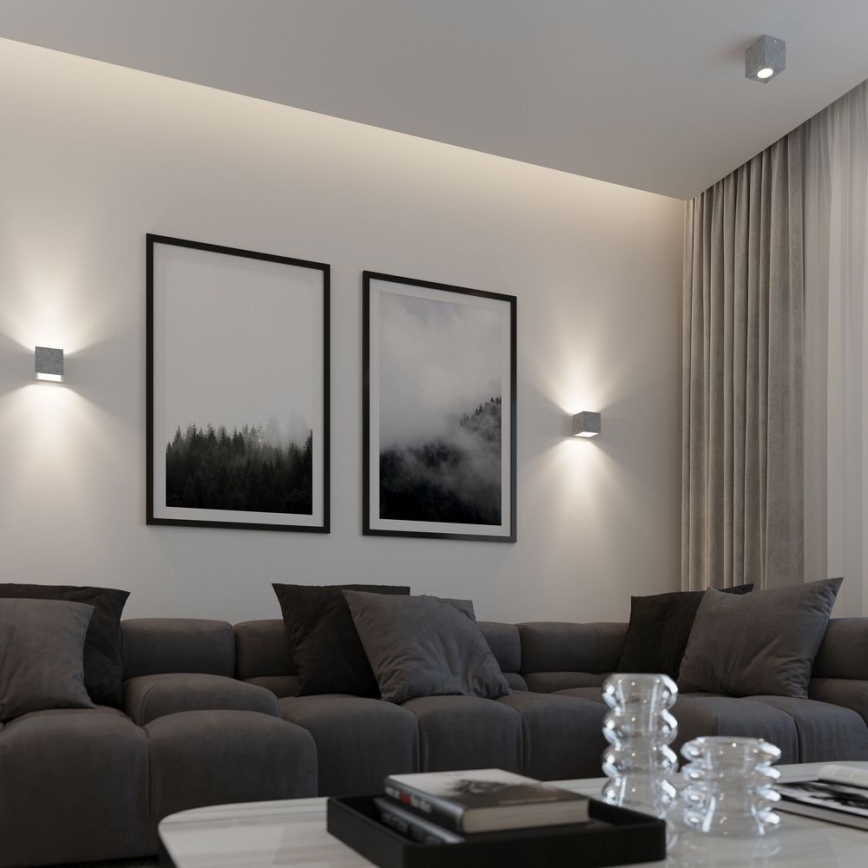 Sollux SL.0489 - Plafon QUAD 1xGU10/40W/230V beton