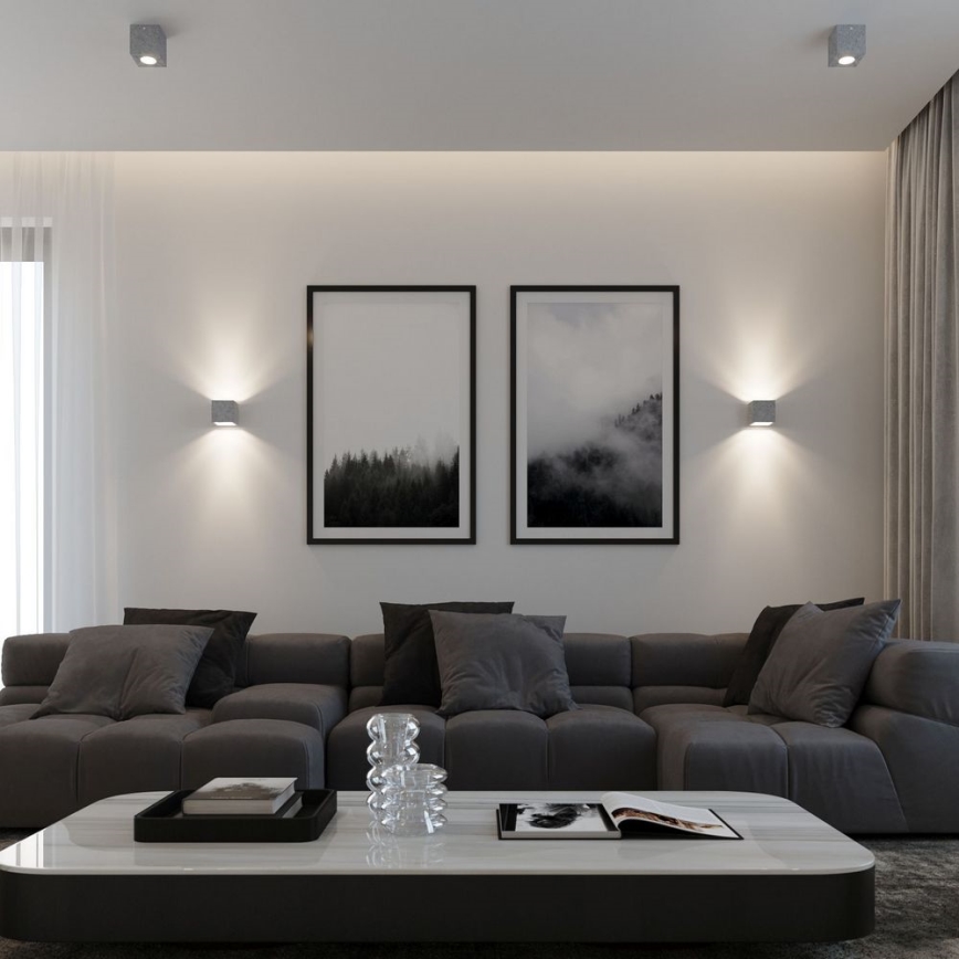 Sollux SL.0489 - Plafon QUAD 1xGU10/40W/230V beton